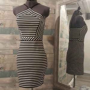 Dynamite Black & White Striped Dress